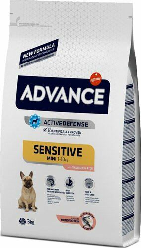 Advance Adult Mini Sensitive Somonlu Pirinçli Hassas Küçük Irk Yetişkin Köpek Maması 3 Kg