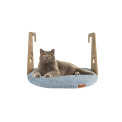 Pugalo Peluş Kalorifer Kedi Yatağı Gri