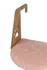 Pugalo Peluş Kalorifer Kedi Yatağı Peluş Pembe