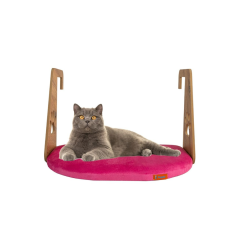 Pugalo Peluş Kalorifer Kedi Yatağı Kumaş Pembe