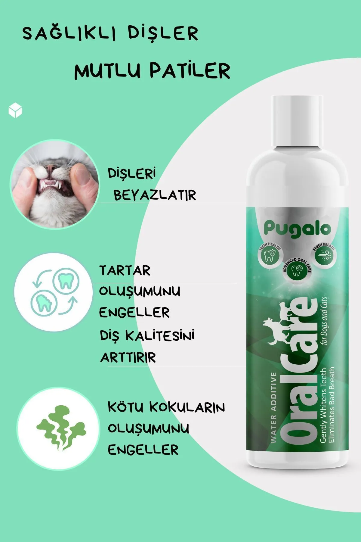 Köpek Ve Kedi Suya Damlatılan Koku Önleyici Ağız Ve Diş Bakım Damlası