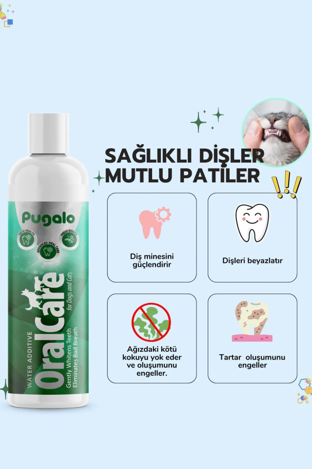 Köpek Ve Kedi Suya Damlatılan Koku Önleyici Ağız Ve Diş Bakım Damlası