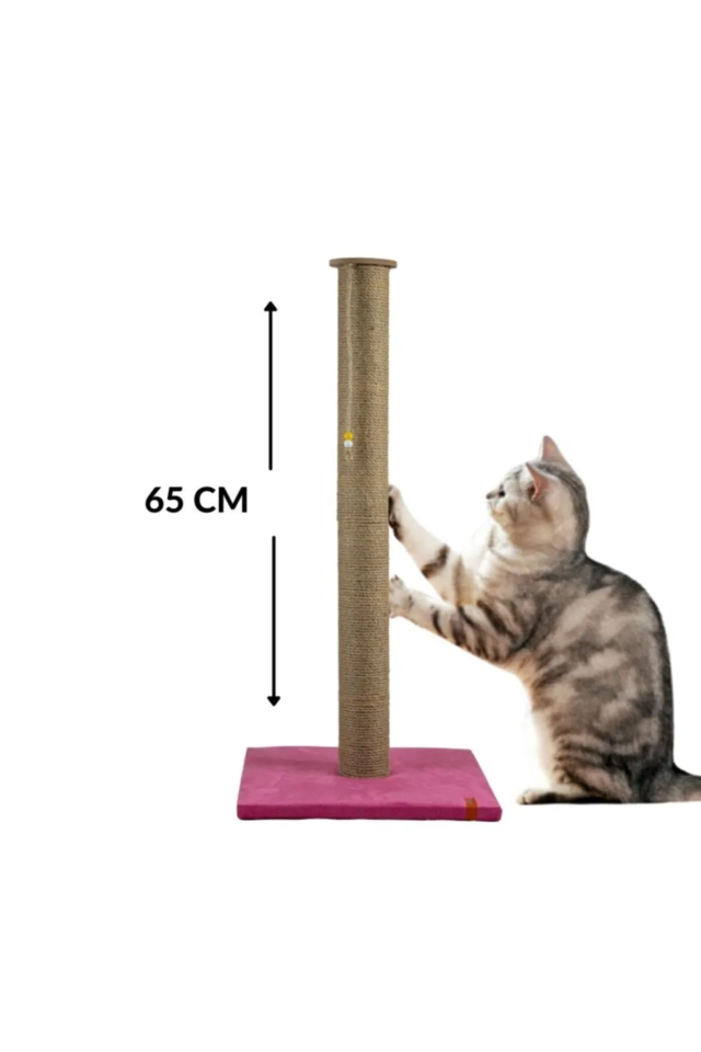 Pugalo 65 Cm Büyük Kedi Tırmalama Tahtası Catnipli Uzun Tırmalama Tahtası Pembe