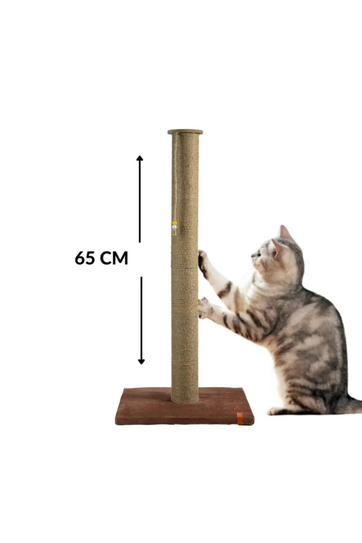 Pugalo 65 Cm Büyük Kedi Tırmalama Tahtası Catnipli Uzun Tırmalama Tahtası Kahverengi