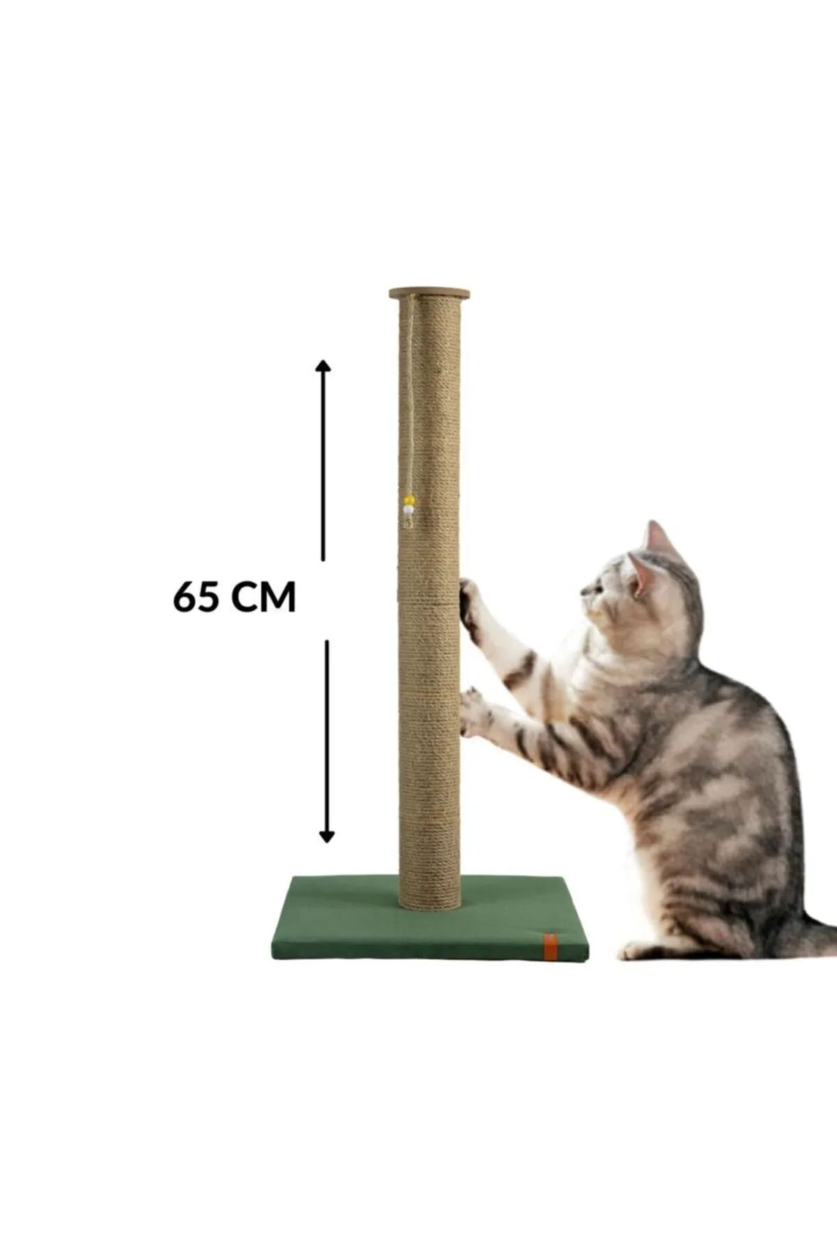 Pugalo 65 Cm Büyük Kedi Tırmalama Tahtası Catnipli Uzun Tırmalama Tahtası Yeşil