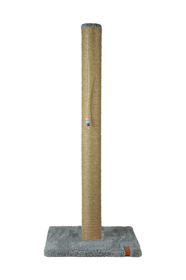 Pugalo 82cm Lüx Tırmalama Tahtası Catnipli Jüt Tırmalama Minder Yüzey Gri