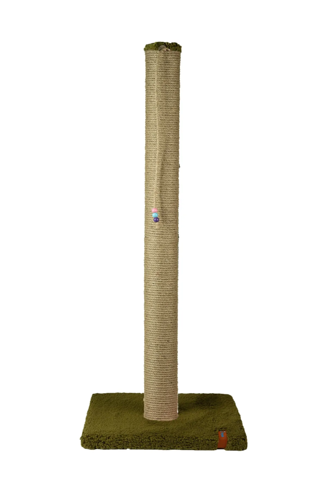 Pugalo 82cm Lüx Tırmalama Tahtası Catnipli Jüt Tırmalama Minder Yüzey Yeşil