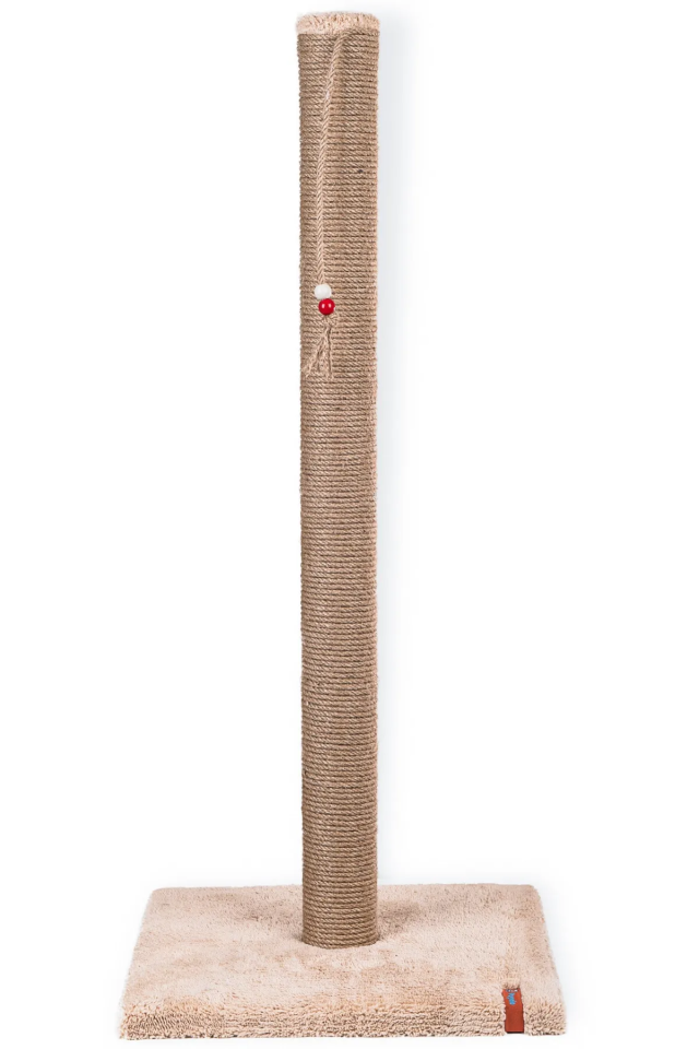 Pugalo 82cm Lüx Tırmalama Tahtası Catnipli Jüt Tırmalama Minder Yüzey Krem