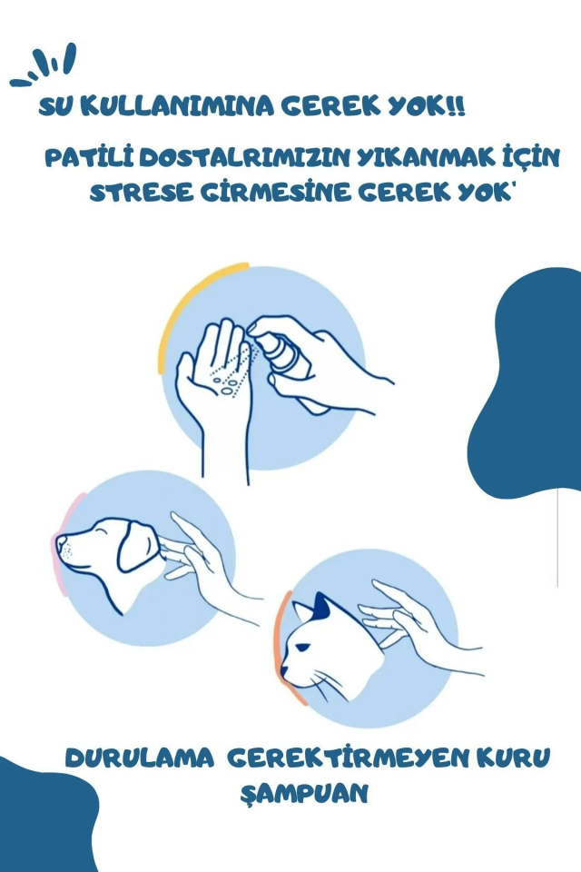 Pugalo Kokusuz Köpük Şampuan Kedi Tüy Dökülmesi Karşıtı Doğal Içerikli Kuru Köpük Şampuan 250 ml