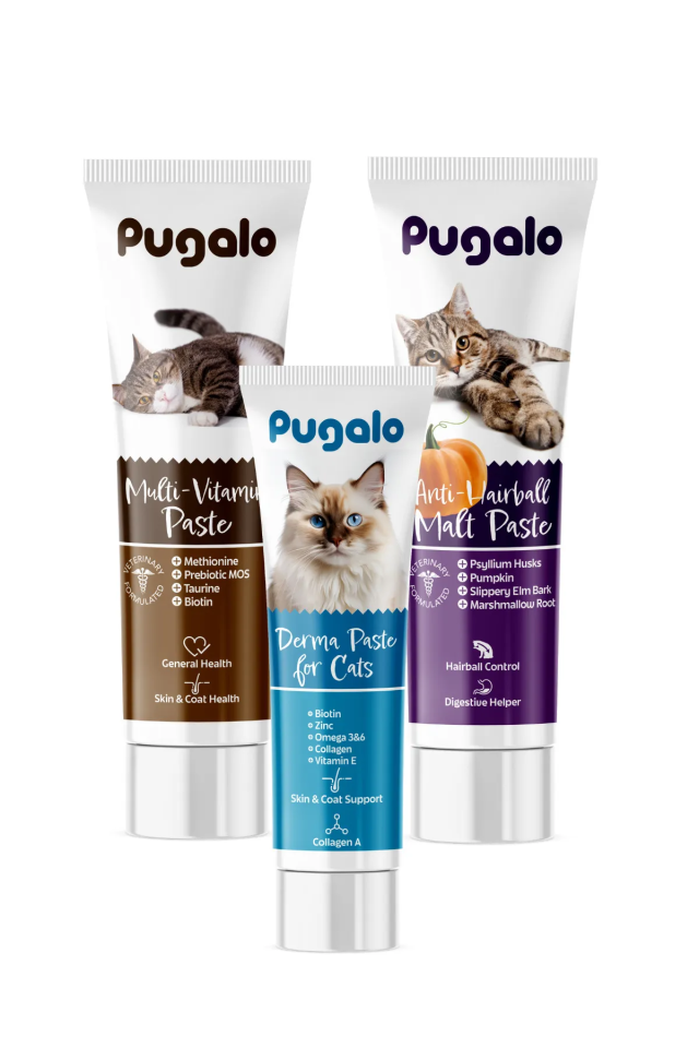 PUGALO KEDİ 3'LÜ BAKIM PASTE PAKETİ