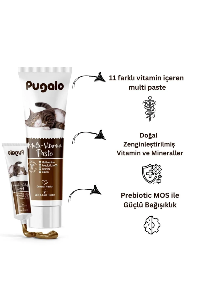 Pugalo Kedi Multi Vitamin Paste (prebiotic Ve Biotin Katkılı Kedi Multi Vitamin Macunu) 100 Ml