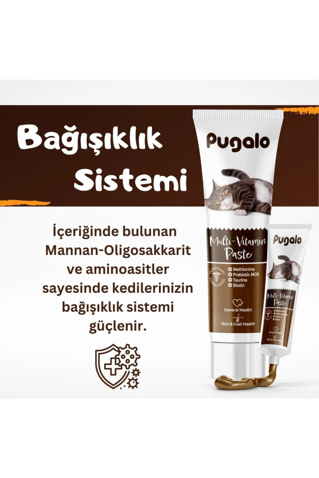 Pugalo Kedi Multi Vitamin Paste (prebiotic Ve Biotin Katkılı Kedi Multi Vitamin Macunu) 100 Ml