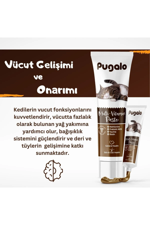 Pugalo Kedi Multi Vitamin Paste (prebiotic Ve Biotin Katkılı Kedi Multi Vitamin Macunu) 100 Ml