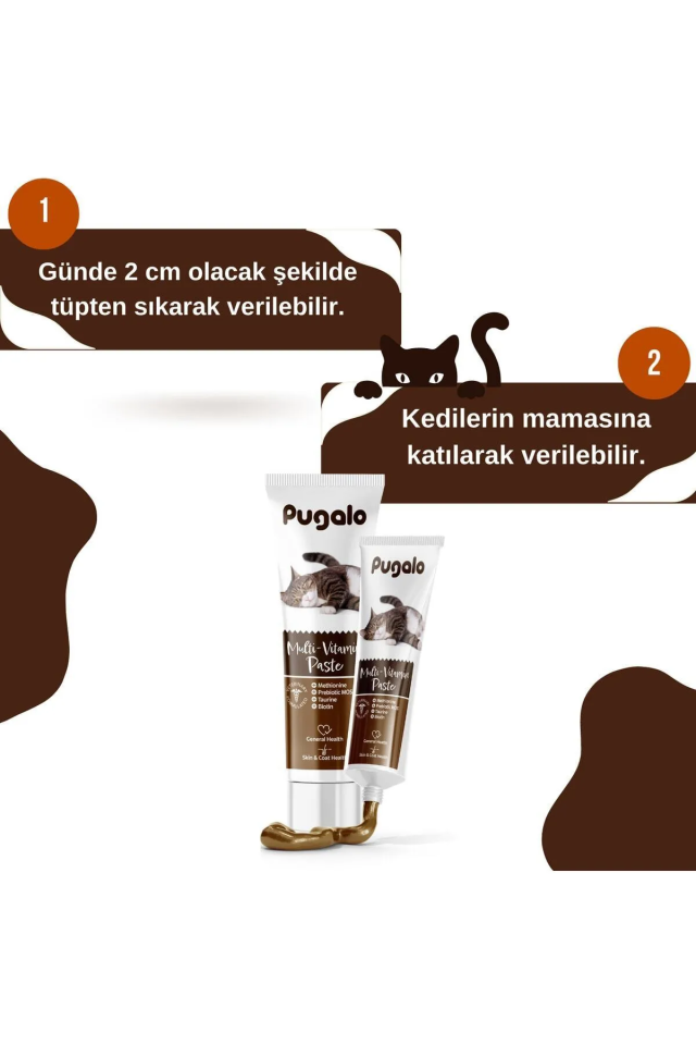Pugalo Kedi Multi Vitamin Paste (prebiotic Ve Biotin Katkılı Kedi Multi Vitamin Macunu) 100 Ml