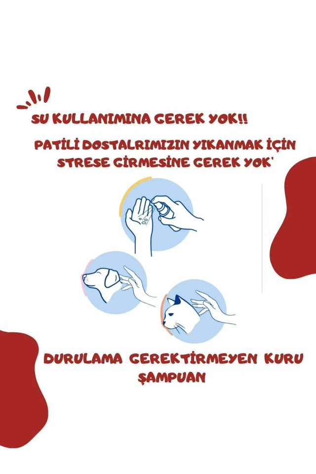 Pugalo Köpük Şampuan Kedi Tüy Dökülmesi Karşıtı Doğal Içerikli Çilekli Kuru Köpük Şampuan 250 ml