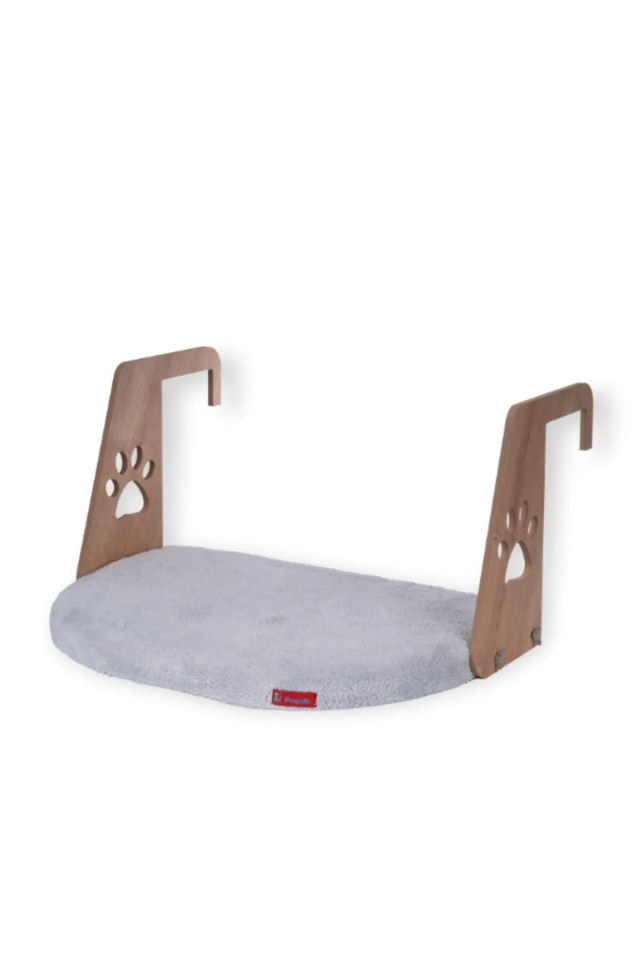 Pugalo Kalorifer Petek Radyatör Yatağı Kedi Geniş Kalorifer Yatağı Peluş Gri