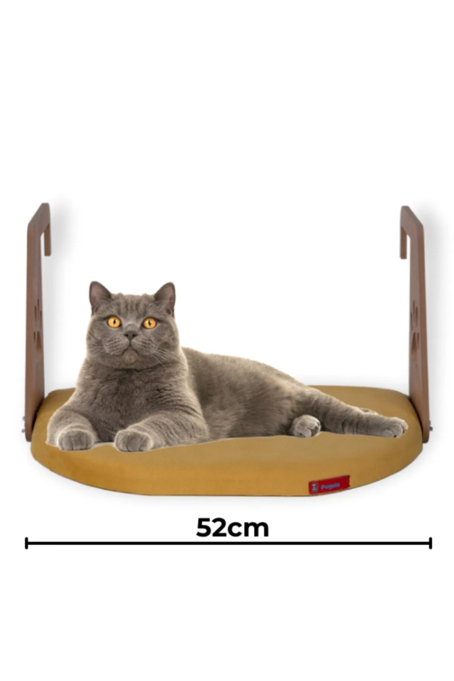 Pugalo Kalorifer Petek Radyatör Yatağı Kedi Geniş Kalorifer Yatağı Peluş Sarı