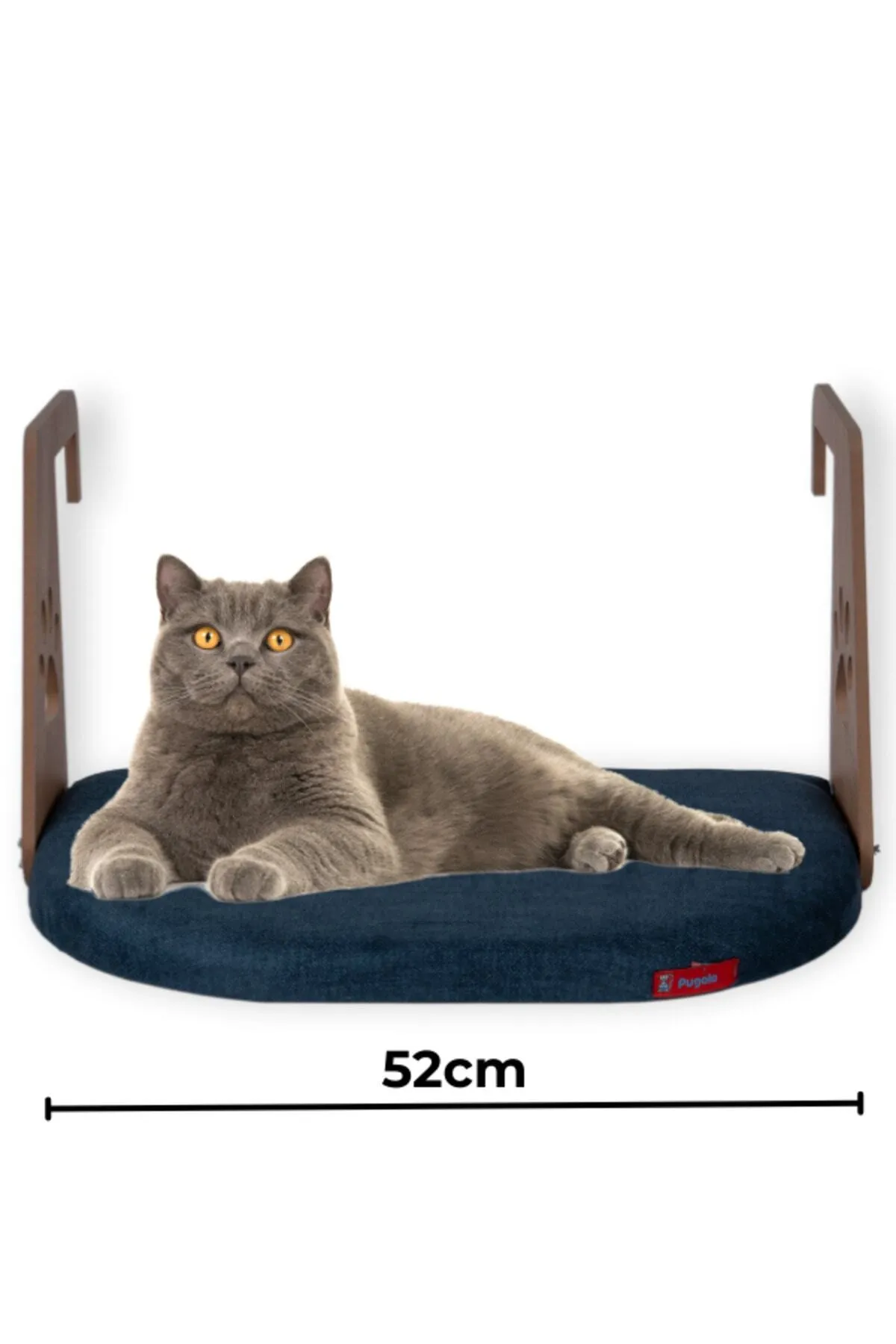 Pugalo Kalorifer Petek Radyatör Yatağı Kedi Geniş Kalorifer Yatağı Peluş Lacivert