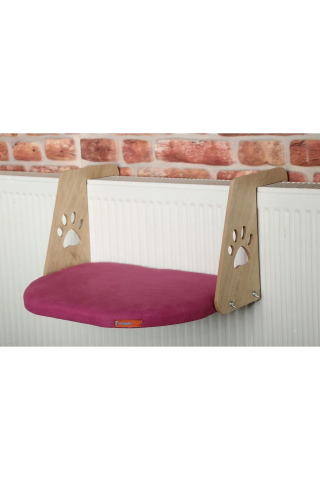 Pugalo Kalorifer Petek Radyatör Yatağı Kedi Geniş Kalorifer Yatağı Peluş Pembe