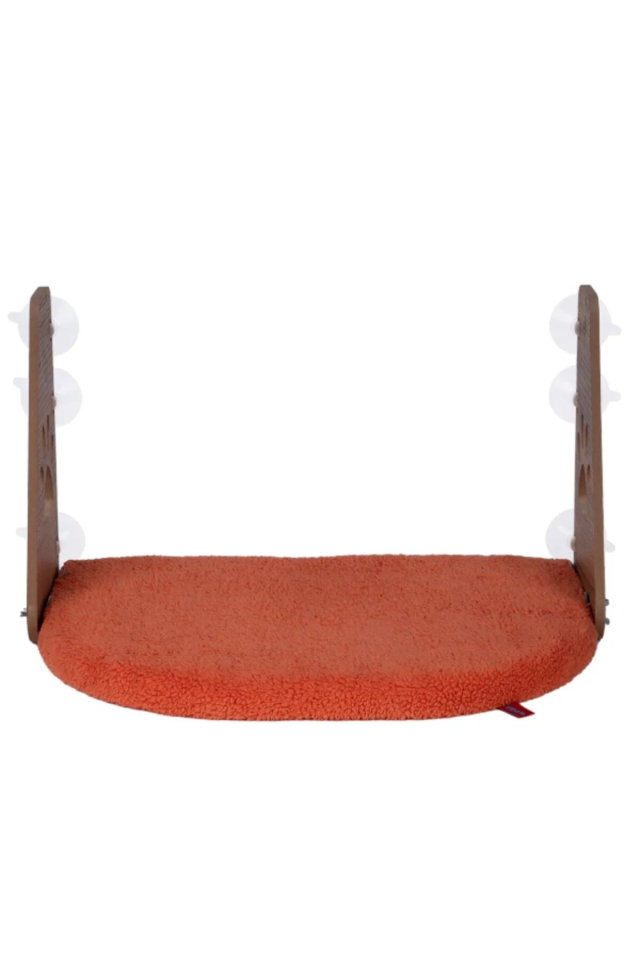 Pugalo Cam Yatağı Vantuzlu Kedi Cam Yatağı Vantuzlu Yatak Turuncu