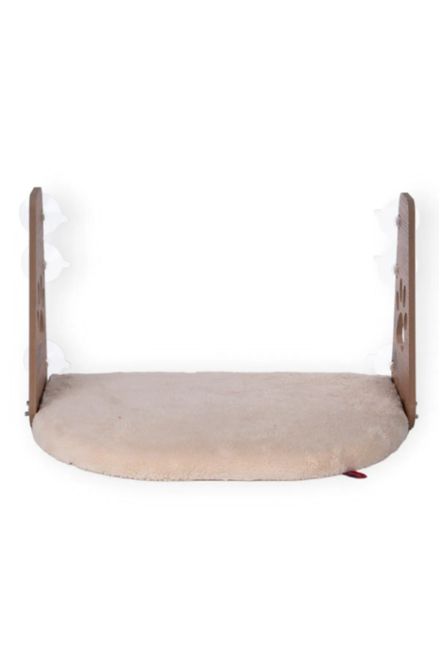 Pugalo Cam Yatağı Vantuzlu Kedi Cam Yatağı Vantuzlu Yatak Krem