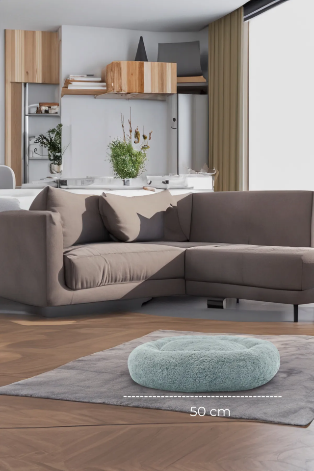 Pugalo Peluş Kedi ve Köpek Yatağı  Ekonomik Kedi ve Köpek Yatağı Gri