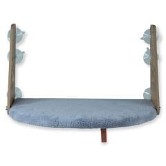 Pugalo Vantuzlu Kedi Cam Yatağı Gri