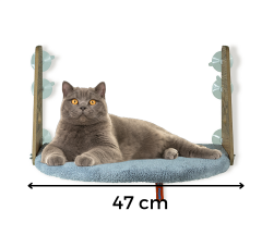 Pugalo Vantuzlu Kedi Cam Yatağı Gri