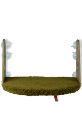 Pugalo Vantuzlu Kedi Cam Yatağı Yeşil