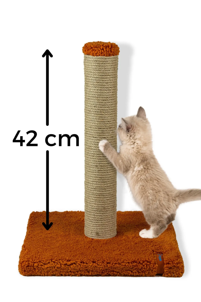 Pugalo Peluş Ekonomik Tırmalama Tahtası 42 Cm Turuncu