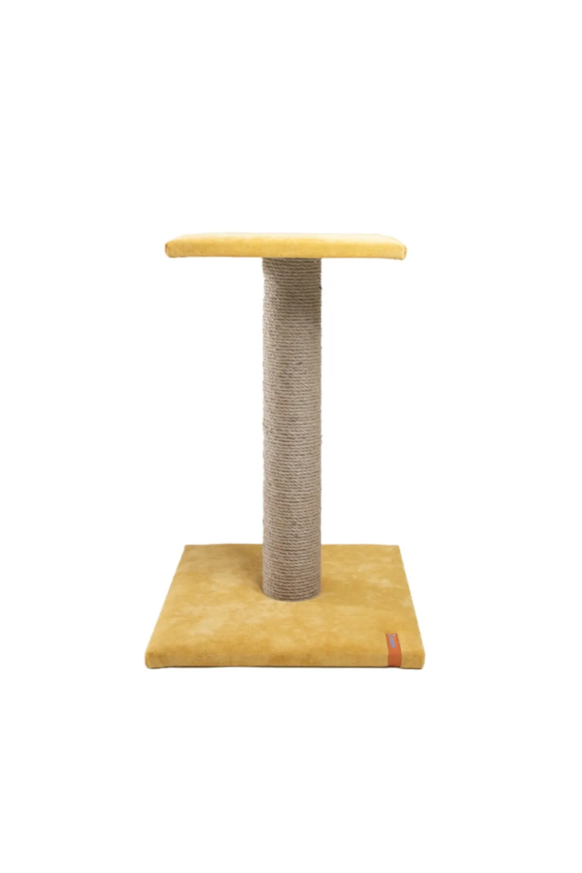 Pugalo Catnipli Platform Kedi Ince Boru Tırmalama Tahtası Sarı