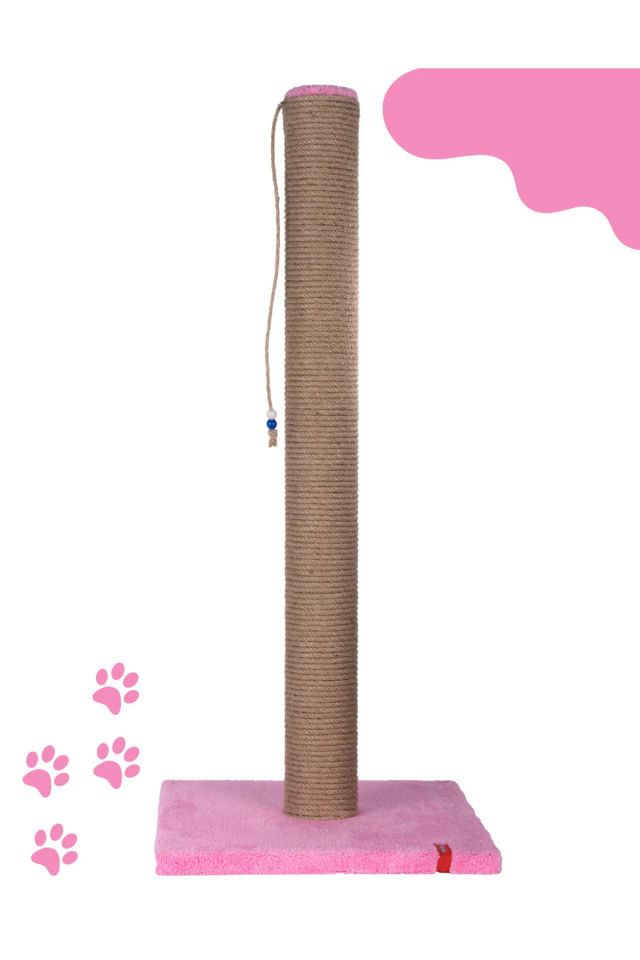 90cm Catnipli Kalın Borulu Dev Tırmalama Tahtası Minder Yüzey