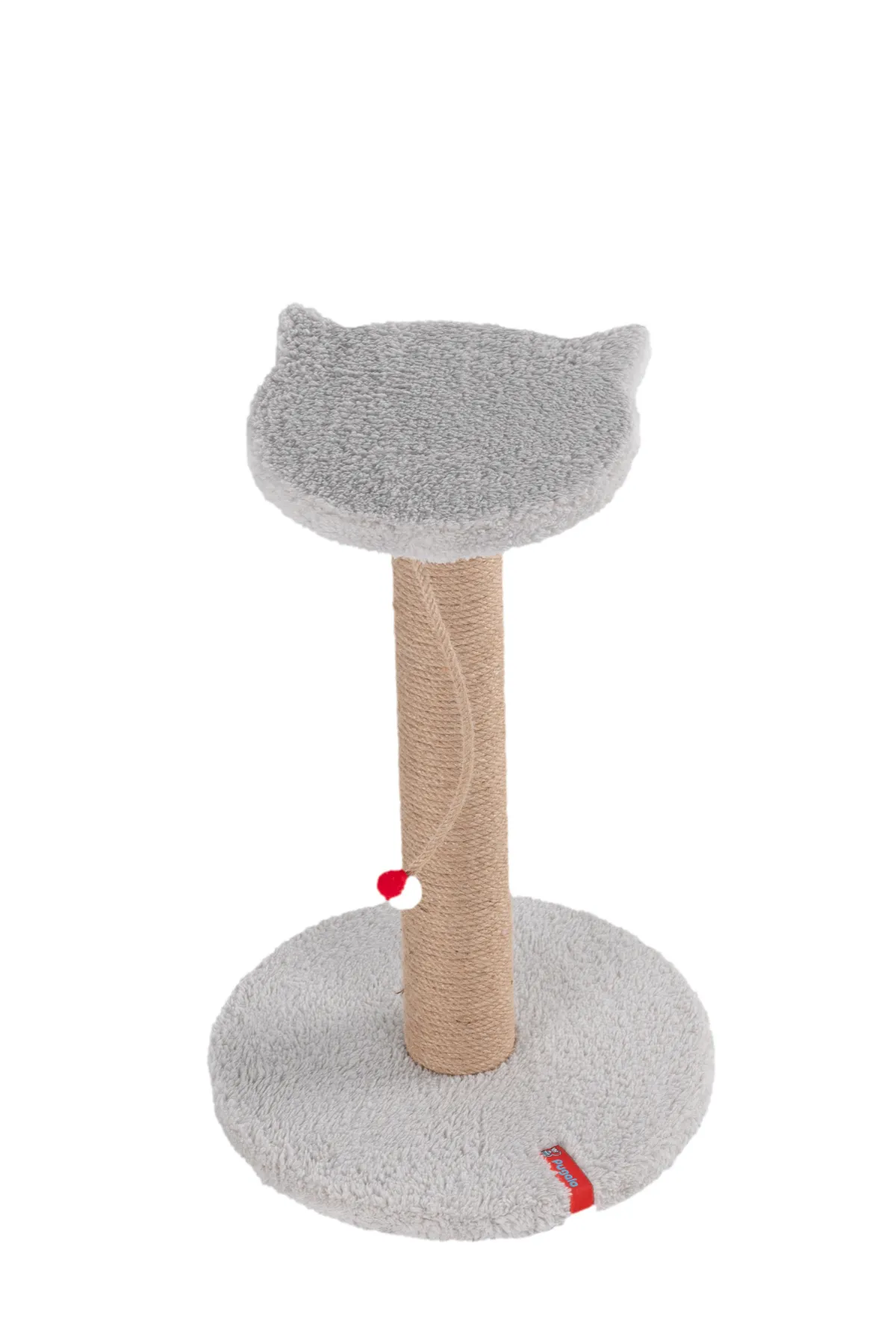 Pugalo Stepli Kedi Yüzlü Platform Tırmalama Tahtası Gri