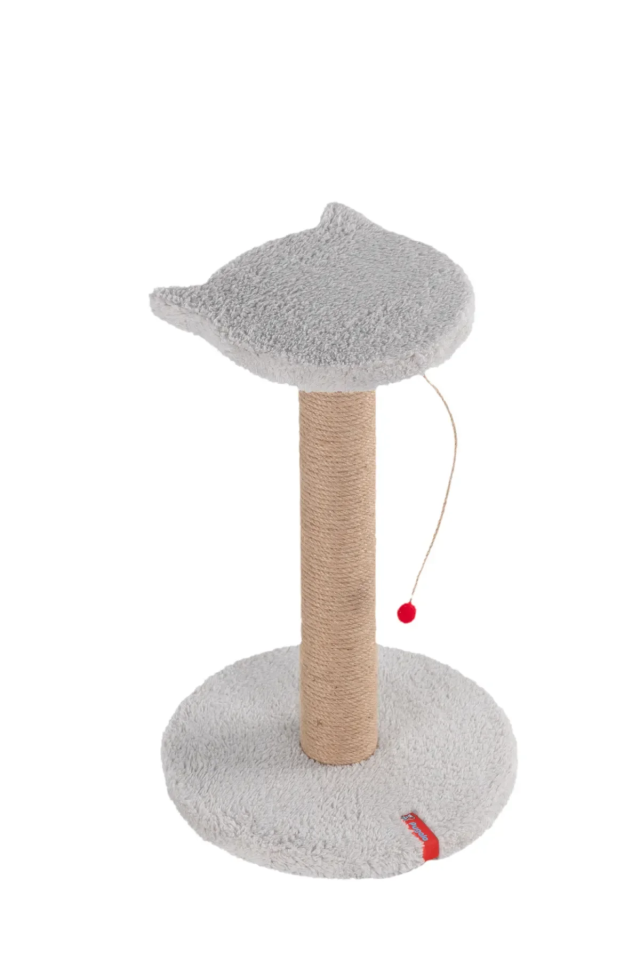 Pugalo Stepli Kedi Yüzlü Platform Tırmalama Tahtası Gri