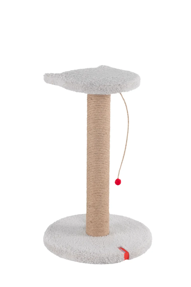 Pugalo Stepli Kedi Yüzlü Platform Tırmalama Tahtası Gri