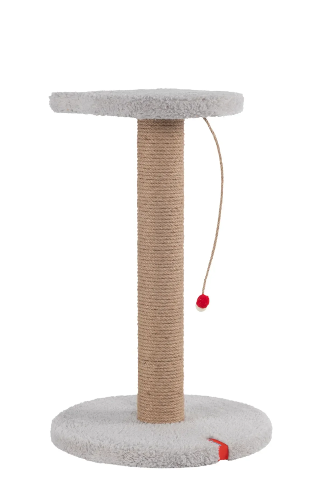 Pugalo Stepli Kedi Yüzlü Platform Tırmalama Tahtası Gri