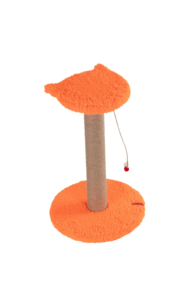 Pugalo Stepli Kedi Yüzlü Platform Tırmalama Tahtası Turuncu