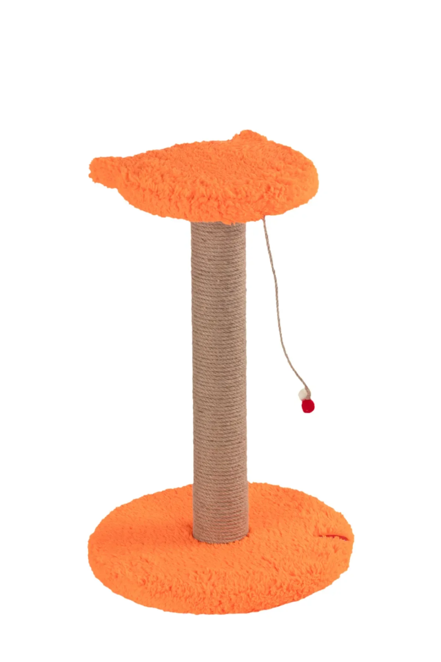 Pugalo Stepli Kedi Yüzlü Platform Tırmalama Tahtası Turuncu