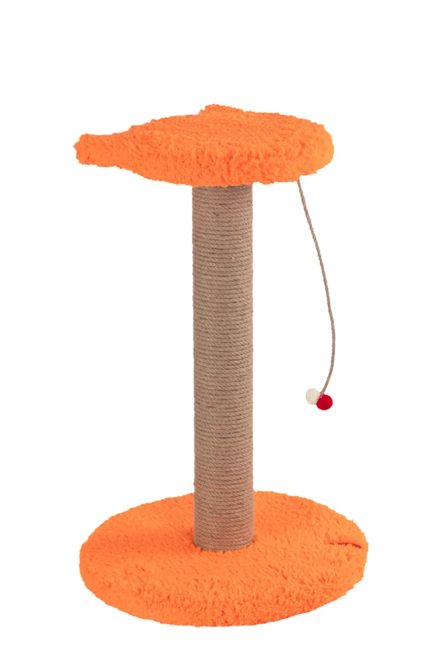 Pugalo Stepli Kedi Yüzlü Platform Tırmalama Tahtası Turuncu