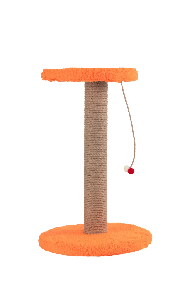 Pugalo Stepli Kedi Yüzlü Platform Tırmalama Tahtası Turuncu