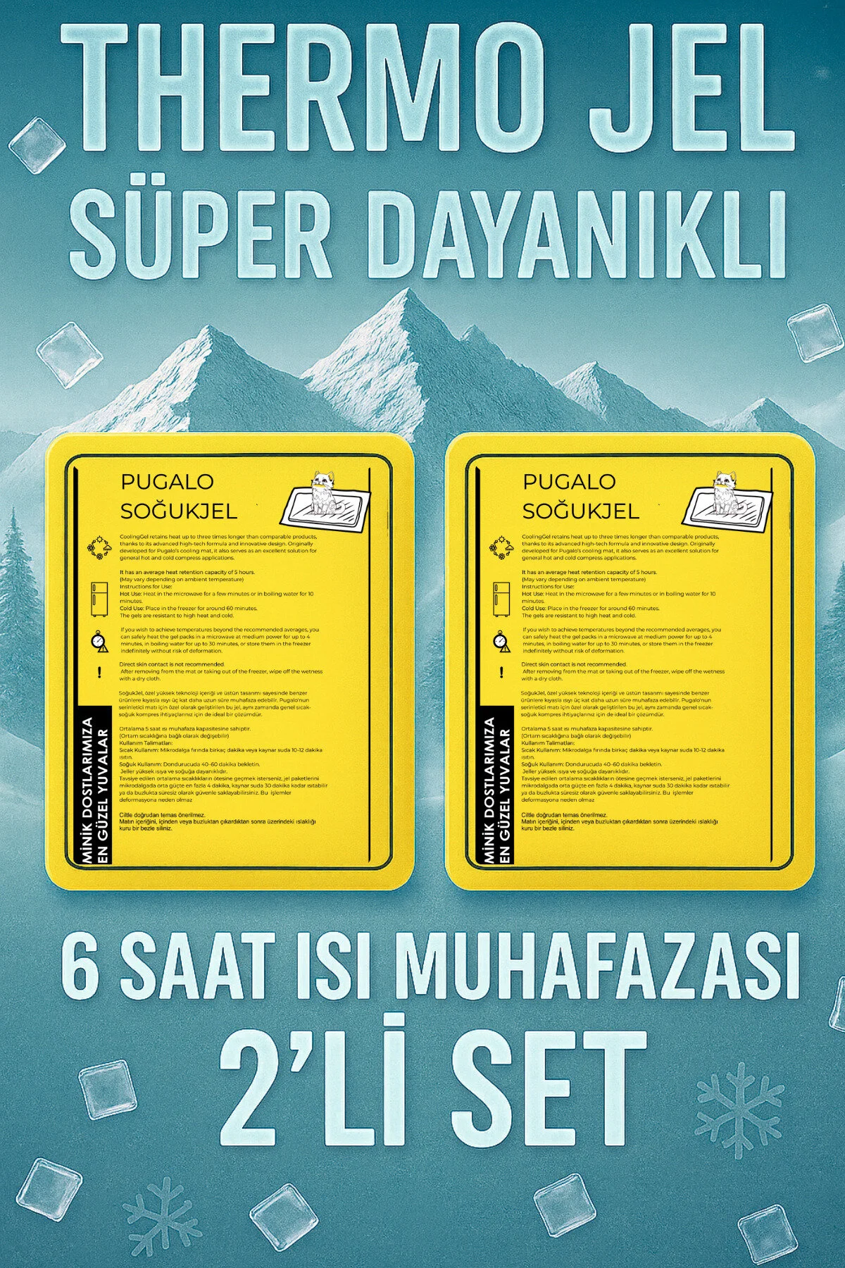 Pugalo Thermo Mat 2'Lİ Jel Paketi 6 SAAT SÜREN ISI KORUMA
