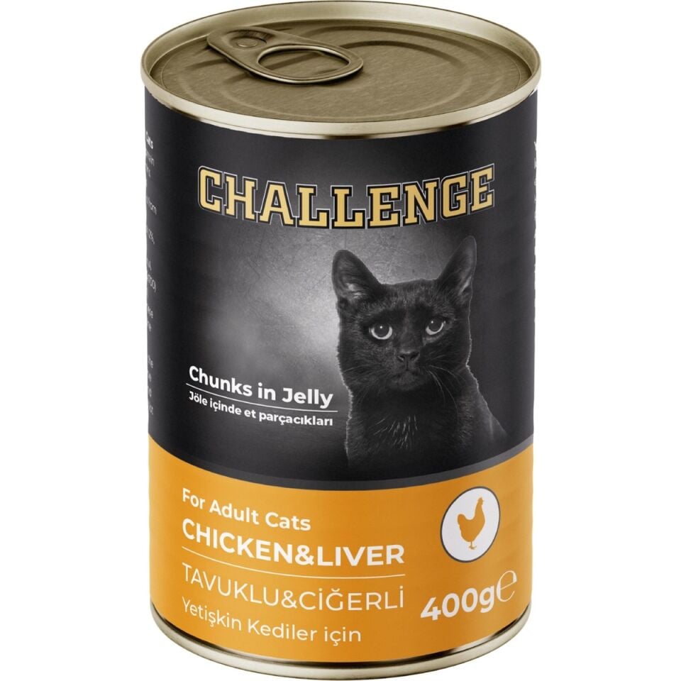 Challenge Tavuklu Ciğerli Yetişkin Kedi Konservesi 400 gr