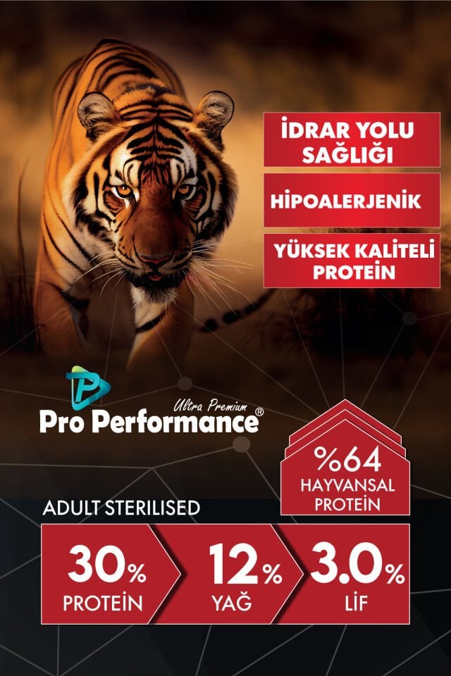 Pro Performance  15kg Sterilize Kuzu-somon-kızılcık Yetişkin Kedi Kuru Mama
