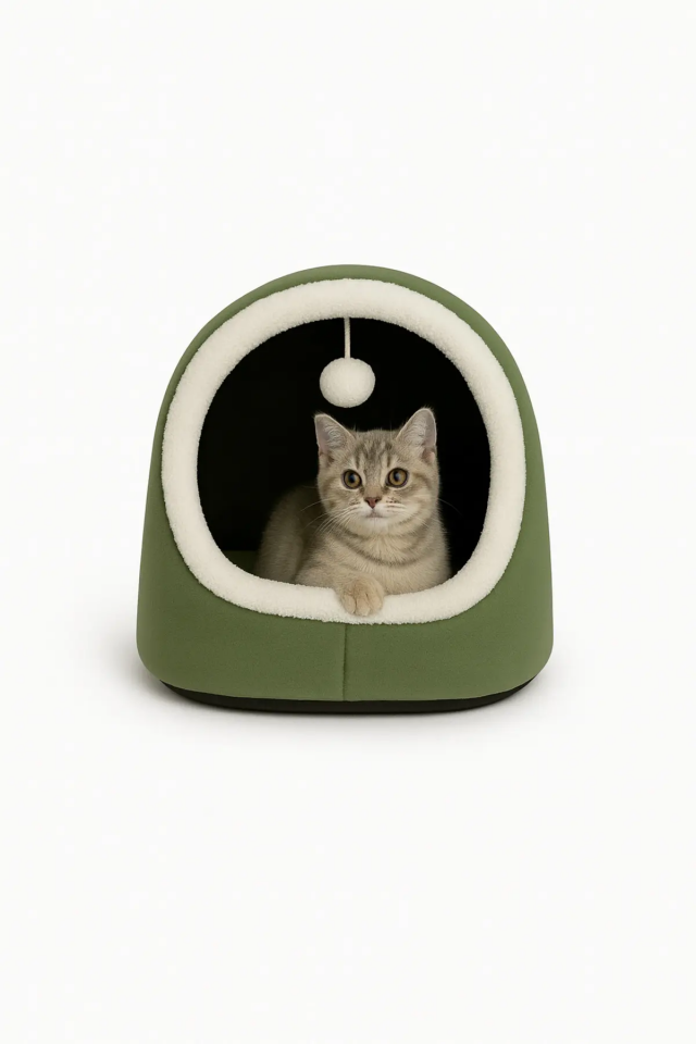 Pugalo Alaska Model Kedi Evi Yeşil