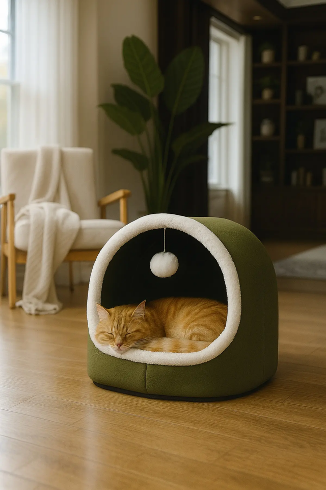 Pugalo Alaska Model Kedi Evi Yeşil