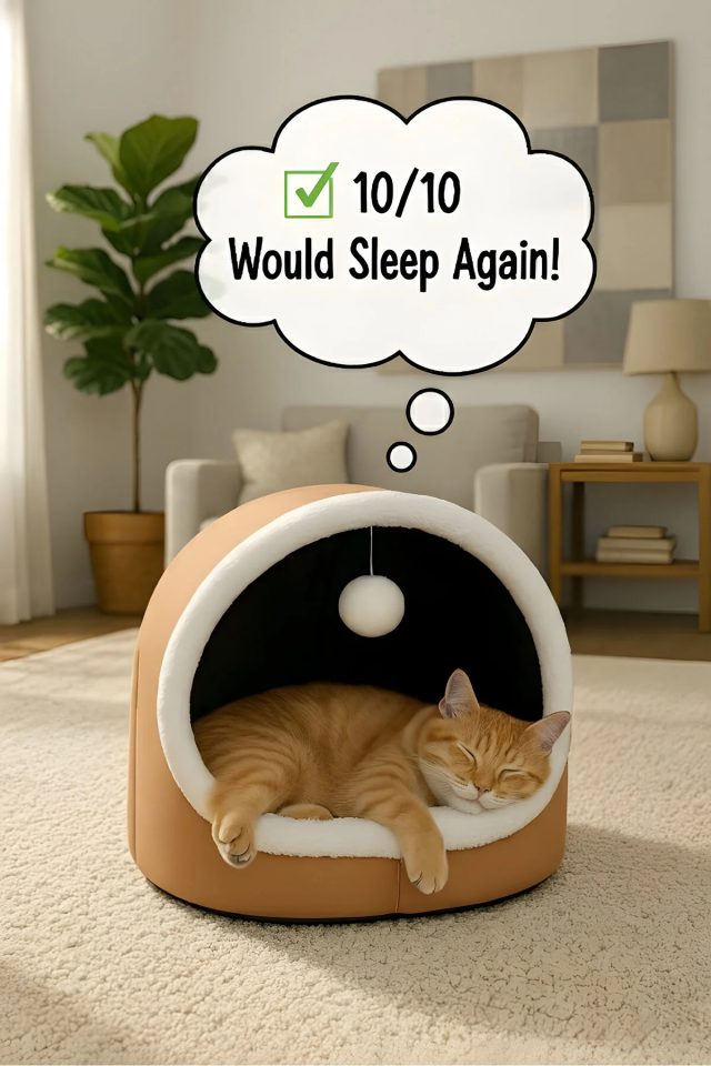 Pugalo Alaska Model Kedi Evi Sütlü Kahve