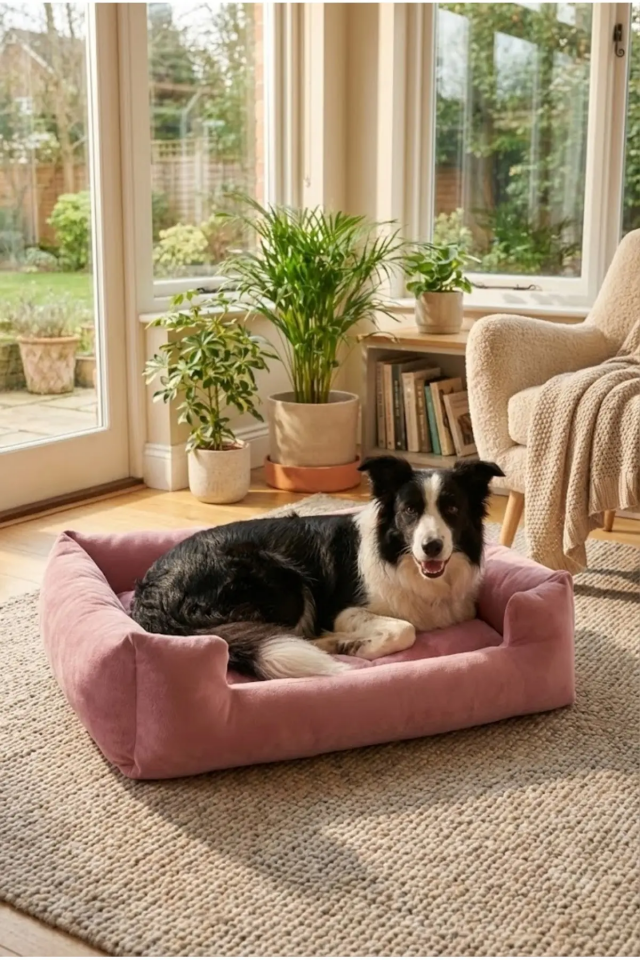 Pugalo Soho Ultra Yumuşak Kedi ve Köpek Yatağı Elyaf Dolgu Pembe XXL