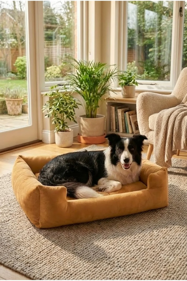 Pugalo Soho Ultra Yumuşak Kedi ve Köpek Yatağı Elyaf Dolgu Sarı XXL