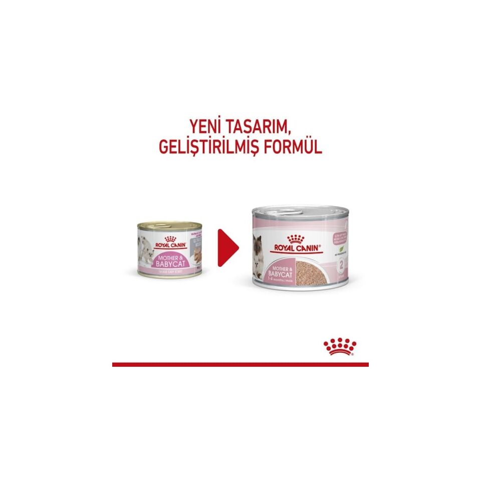 Mother&babycat Gebe/laktasyondaki Anne Ve Yavru Kedi Için Kedi Konservesi 195g