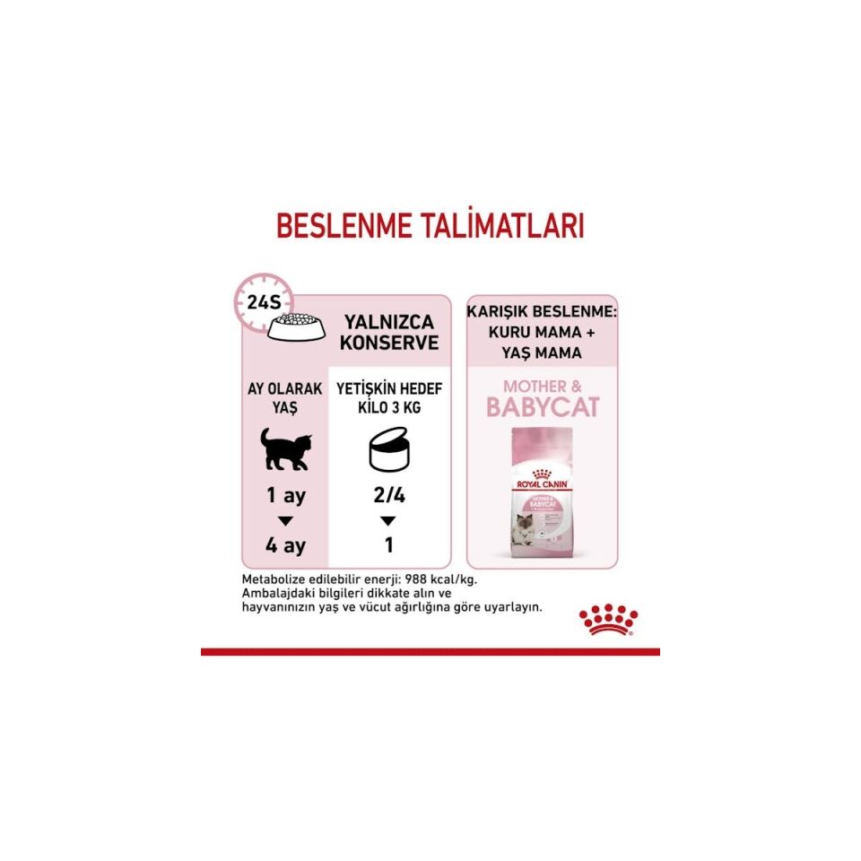 Mother&babycat Gebe/laktasyondaki Anne Ve Yavru Kedi Için Kedi Konservesi 195g